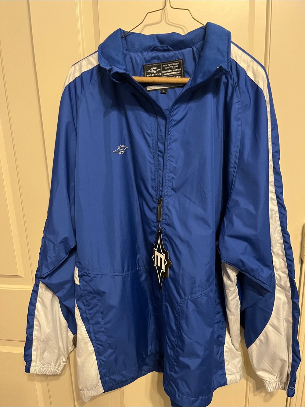 Easton Royal Blue and White Men's Lightweight Windbreaker